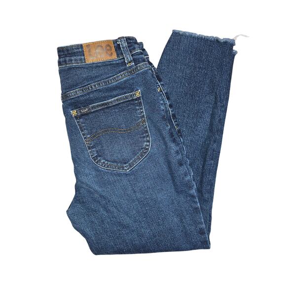 Lee Jeans Womens Size 6 Dark Wash Blue Heritage Slim Fit Skinny High Rise Denim - Picture 1 of 10